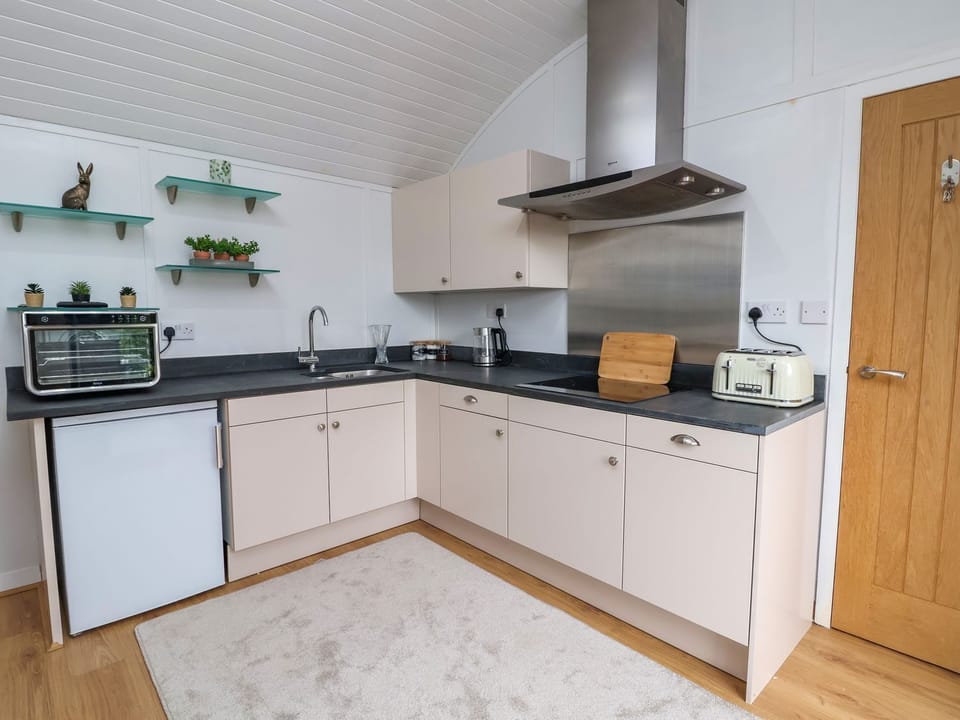 Fridge, dishwasher, electric kettle, toaster