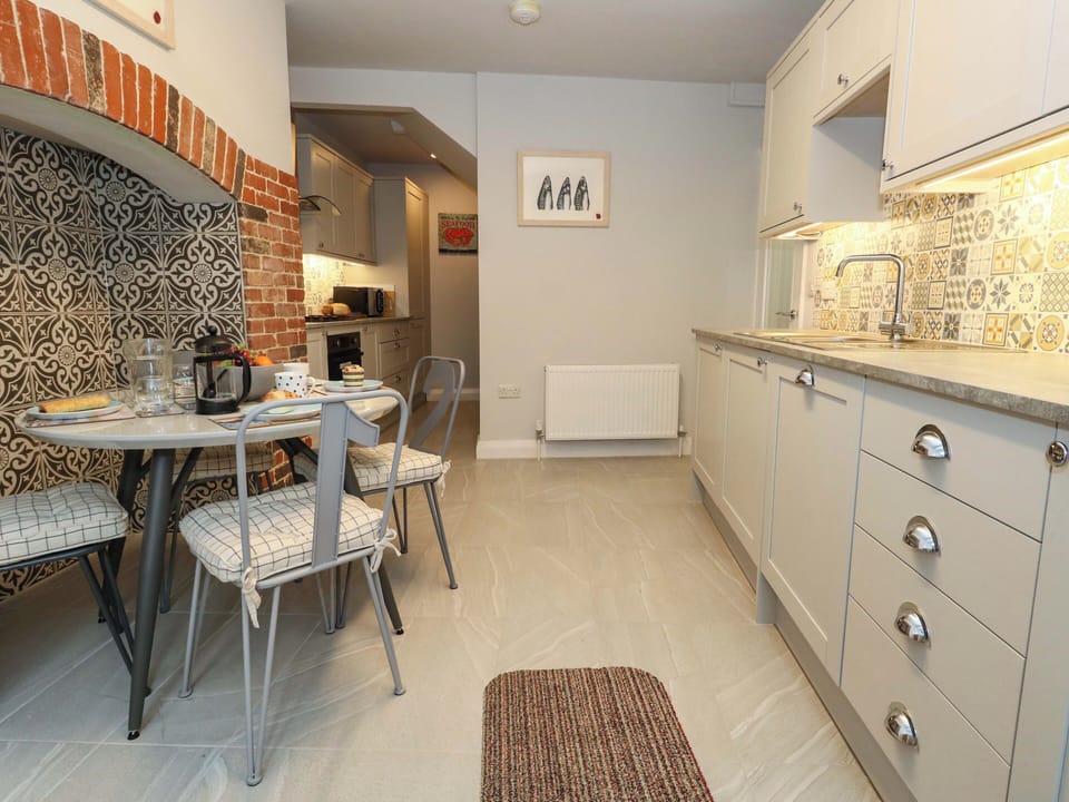 Fridge, dishwasher, electric kettle, toaster