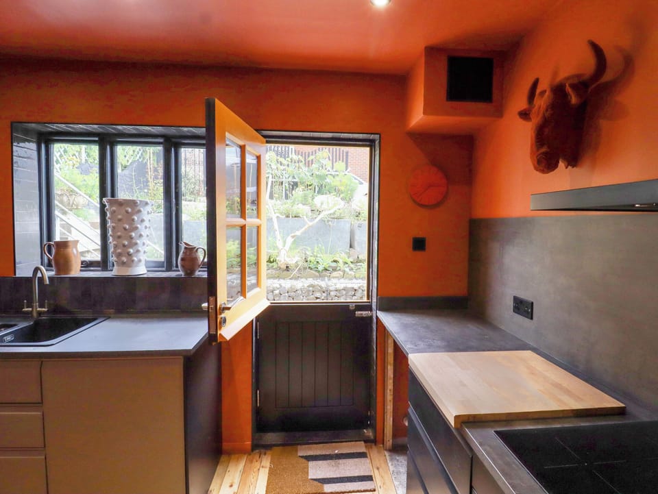 Fridge, dishwasher, electric kettle, toaster