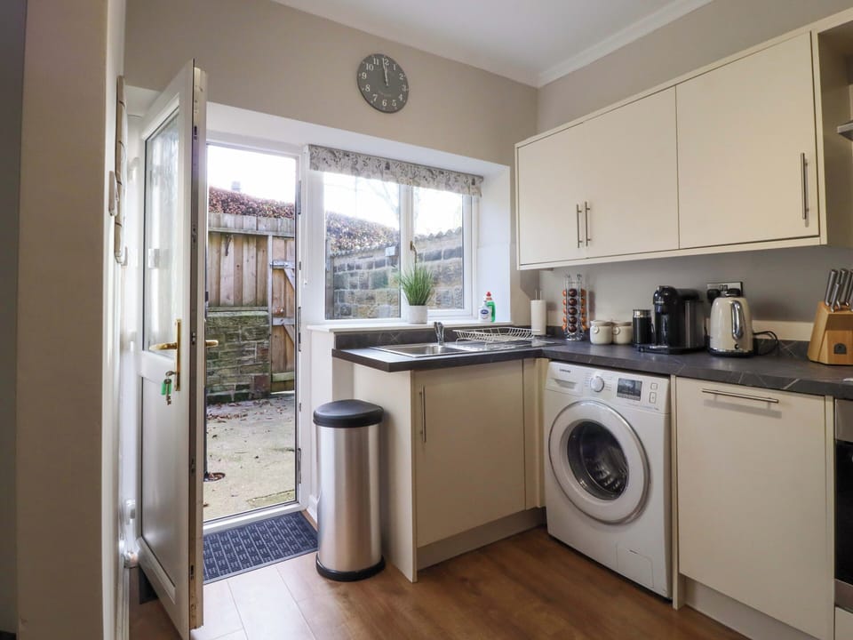 Fridge, dishwasher, electric kettle, toaster