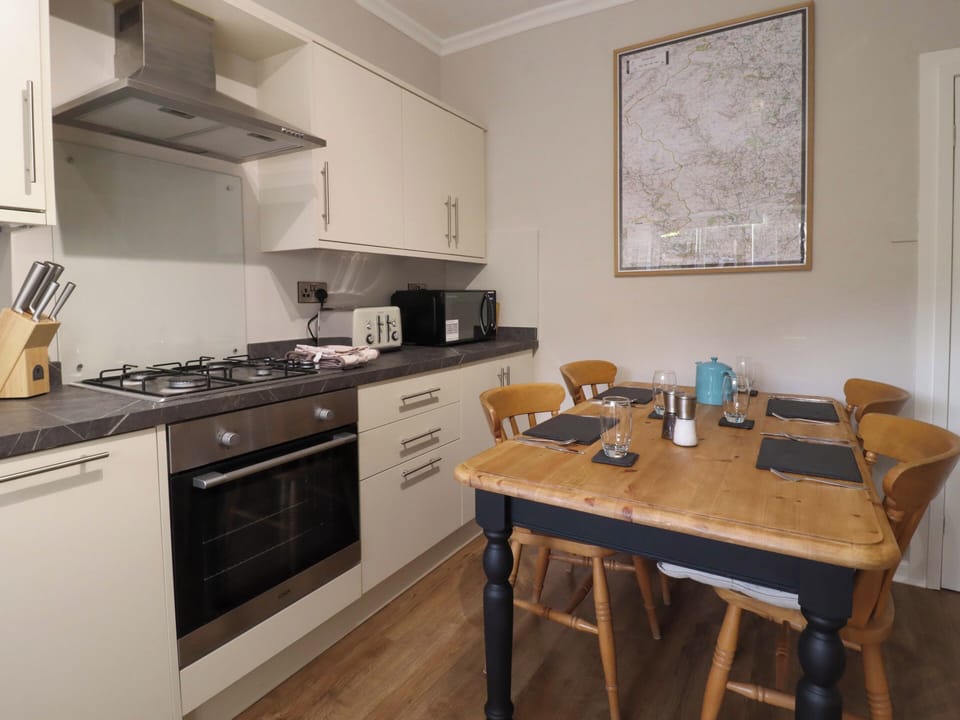 Fridge, dishwasher, electric kettle, toaster