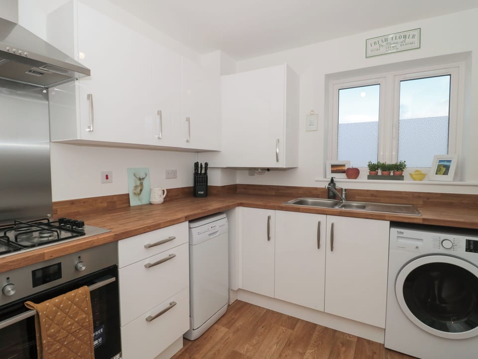 Fridge, dishwasher, electric kettle, toaster