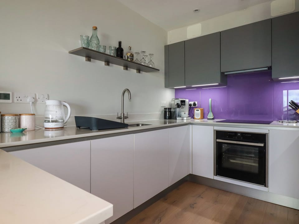 Fridge, dishwasher, electric kettle, toaster