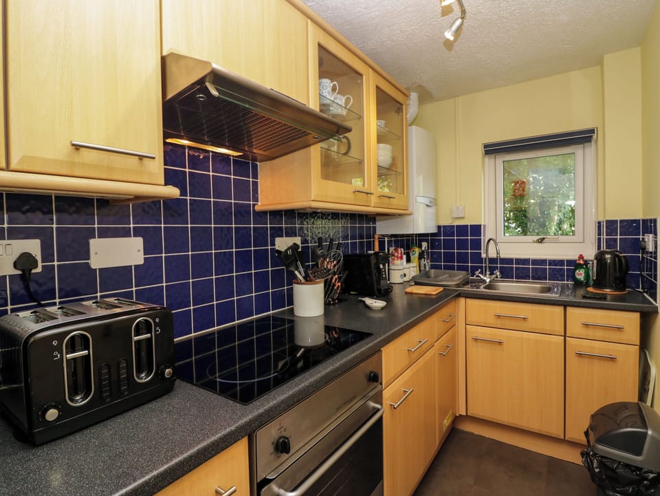 Fridge, dishwasher, electric kettle, toaster