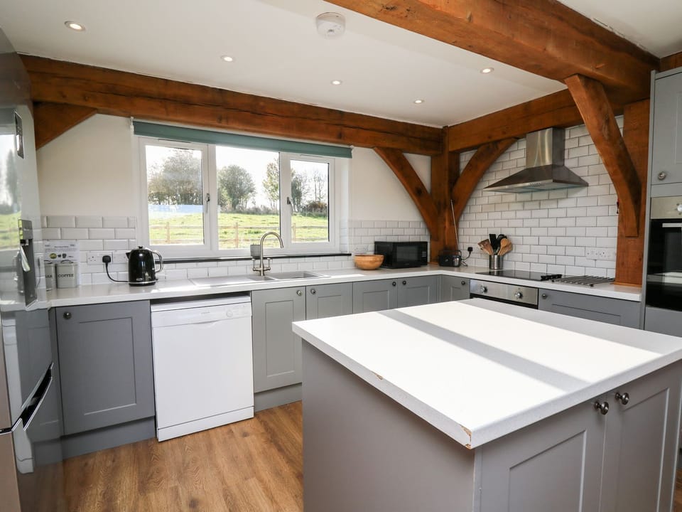 Fridge, dishwasher, electric kettle, toaster