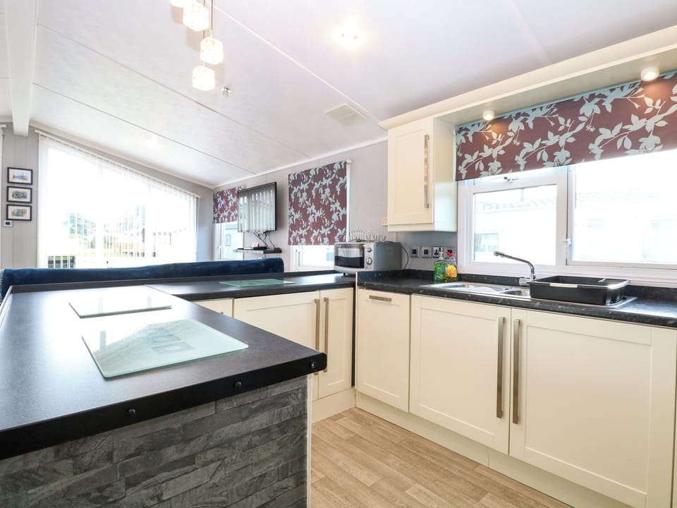 Fridge, dishwasher, electric kettle, toaster