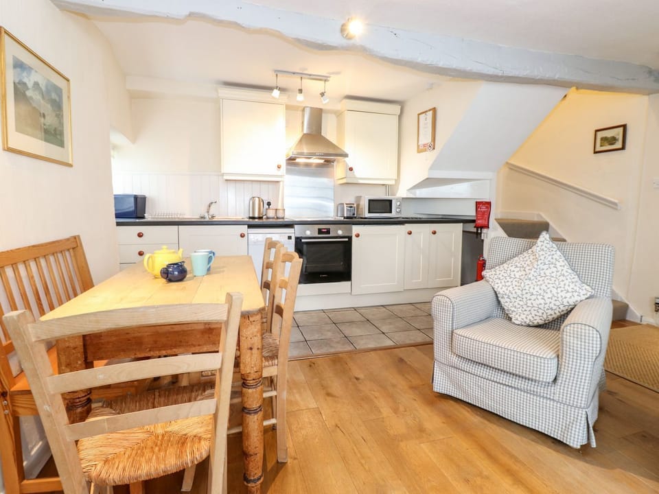 Fridge, dishwasher, electric kettle, toaster