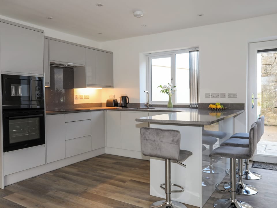 Fridge, dishwasher, electric kettle, toaster