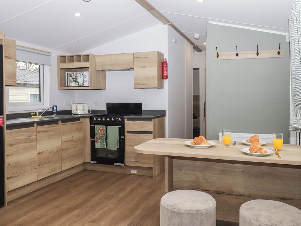 Fridge, dishwasher, electric kettle, toaster