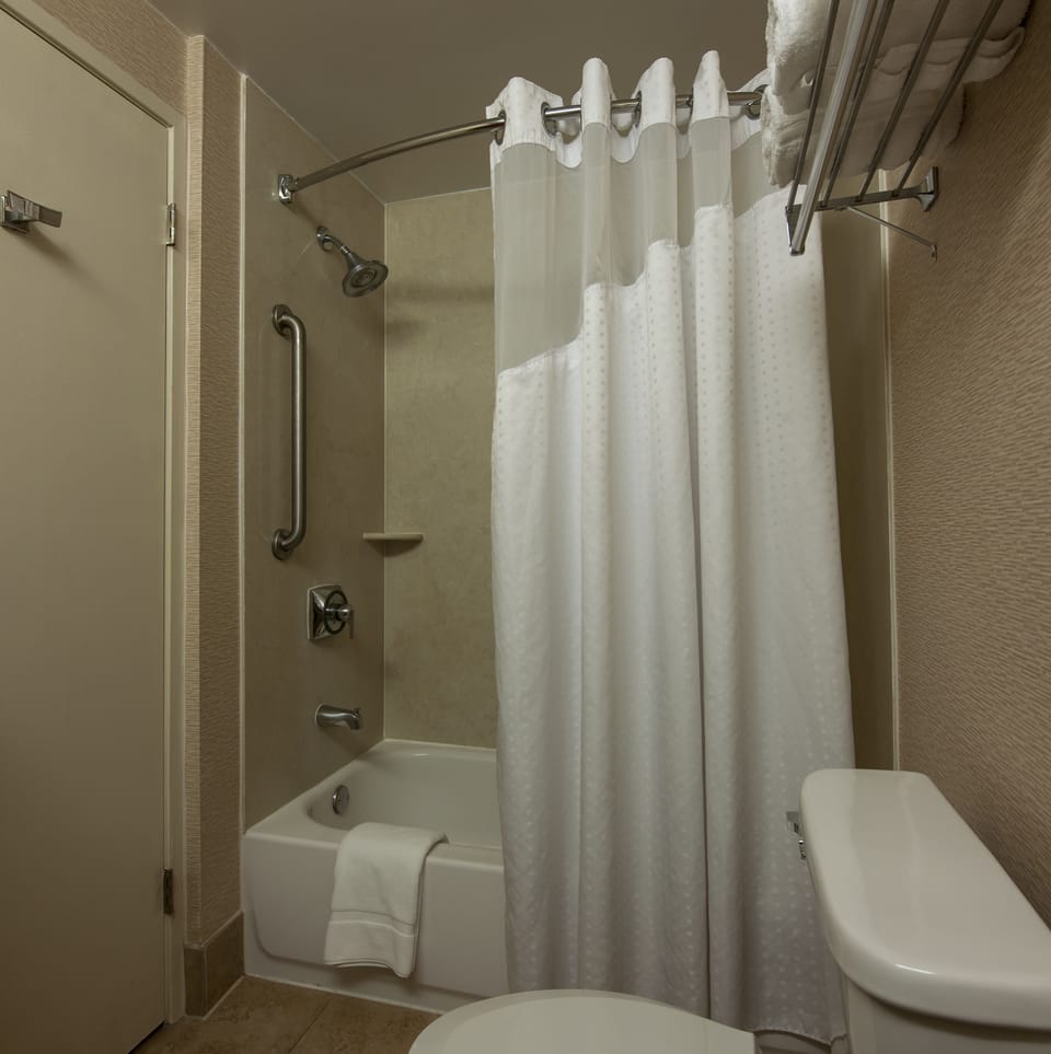In-room safe, desk, laptop workspace, blackout drapes
