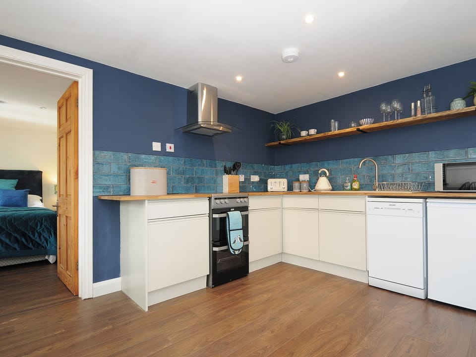 Fridge, dishwasher, electric kettle, toaster