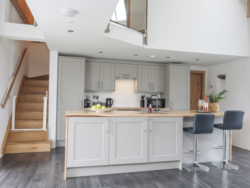 Fridge, dishwasher, electric kettle, toaster