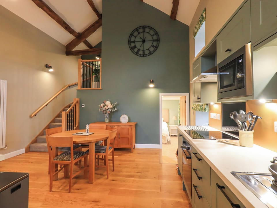 Fridge, dishwasher, electric kettle, toaster