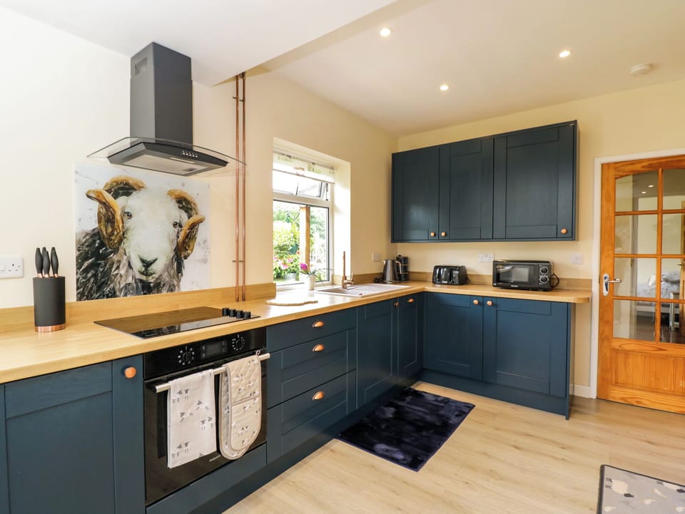 Fridge, dishwasher, electric kettle, toaster