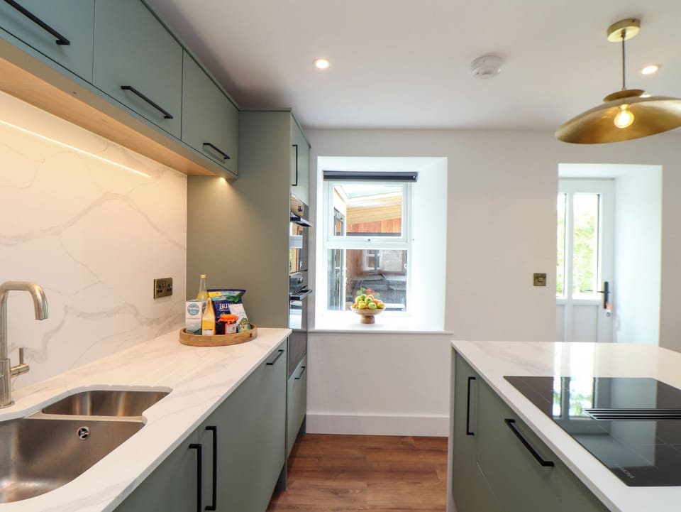 Fridge, dishwasher, electric kettle, toaster