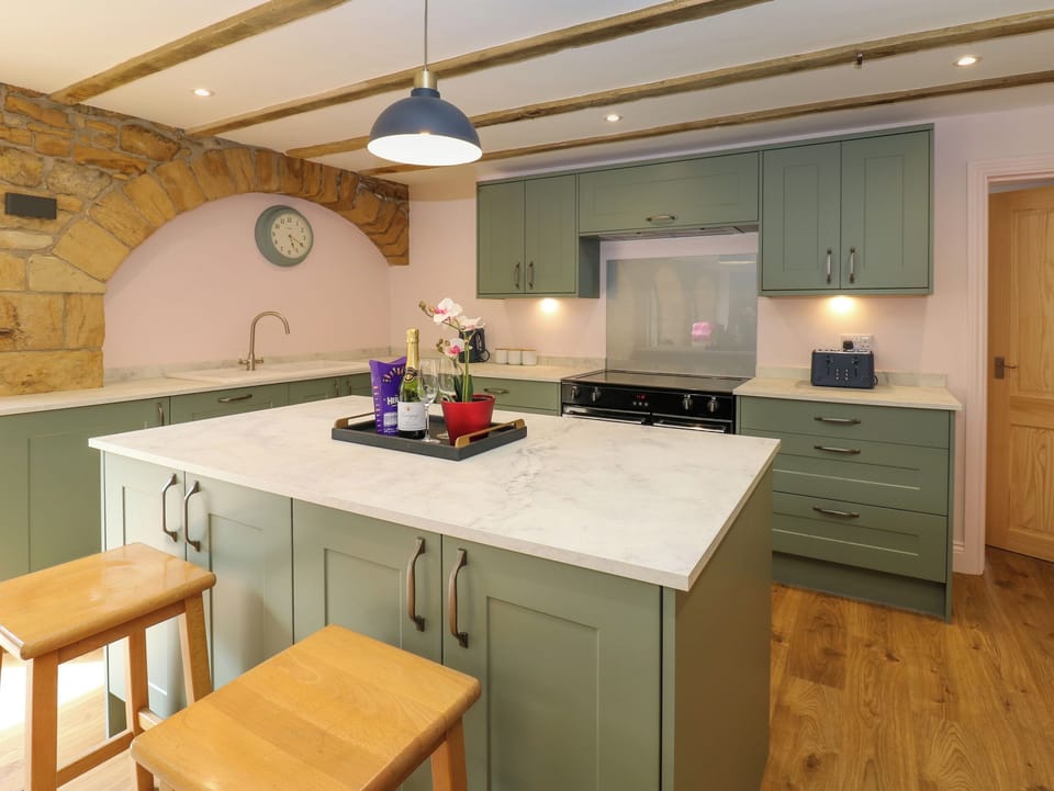 Fridge, dishwasher, electric kettle, toaster