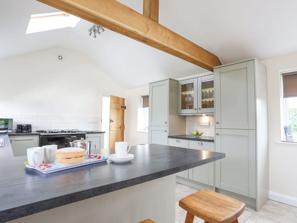 Fridge, dishwasher, electric kettle, toaster