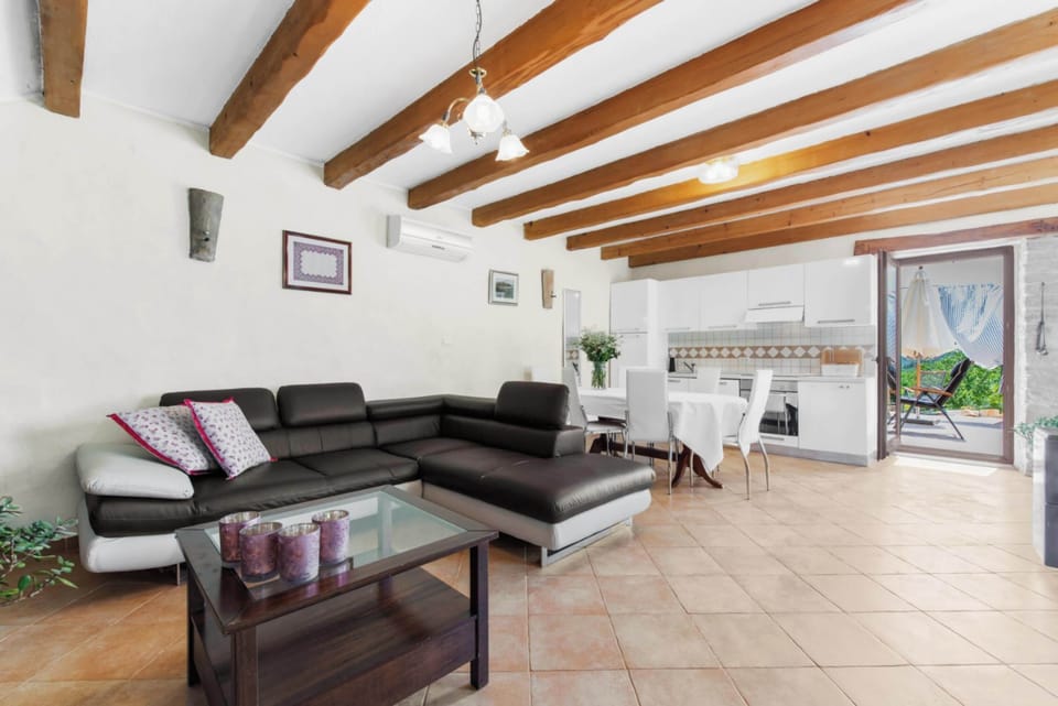 House, Private Pool | Living area | 100-cm flat-screen TV with satellite channels