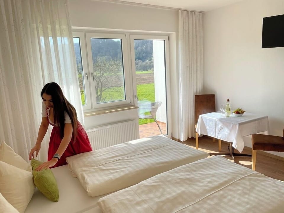 Hypo-allergenic bedding, desk, laptop workspace, soundproofing