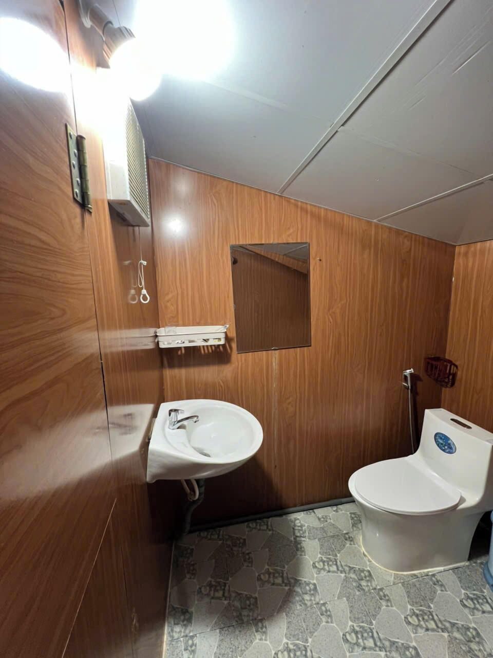 Triple Room, Garden View | Bathroom | Shower, hair dryer, slippers, towels