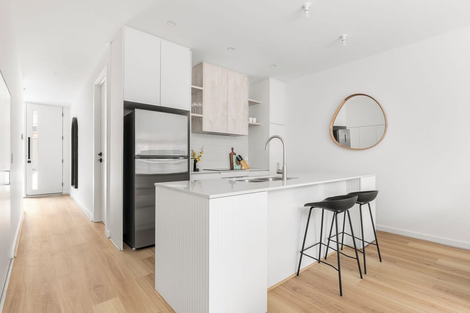 Apartment, 2 Bedrooms, Balcony | Private kitchen | Full-size fridge, microwave, oven, stovetop