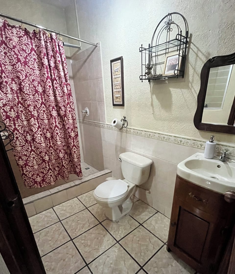 Traditional Room, 2 Double Beds | Bathroom | Shower, rainfall showerhead, towels, toilet paper