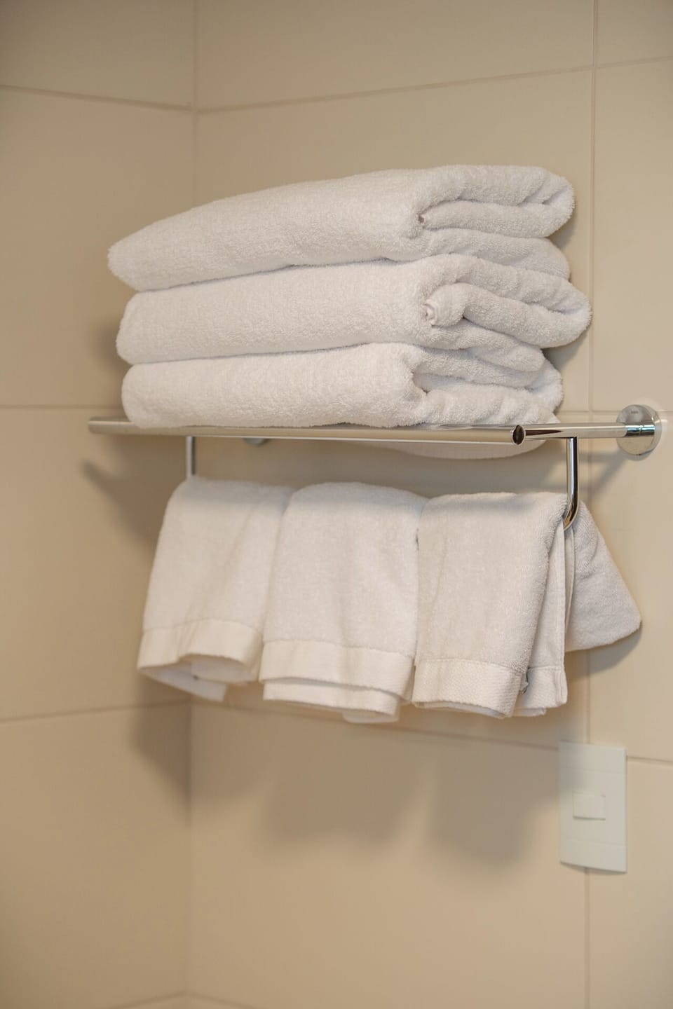Shower, free toiletries, towels, soap