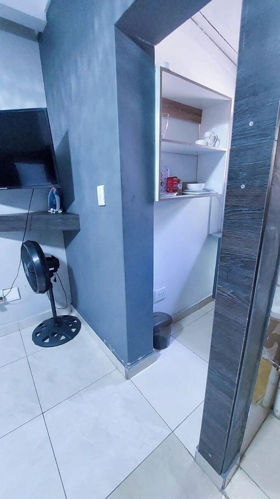 Mini-fridge, microwave