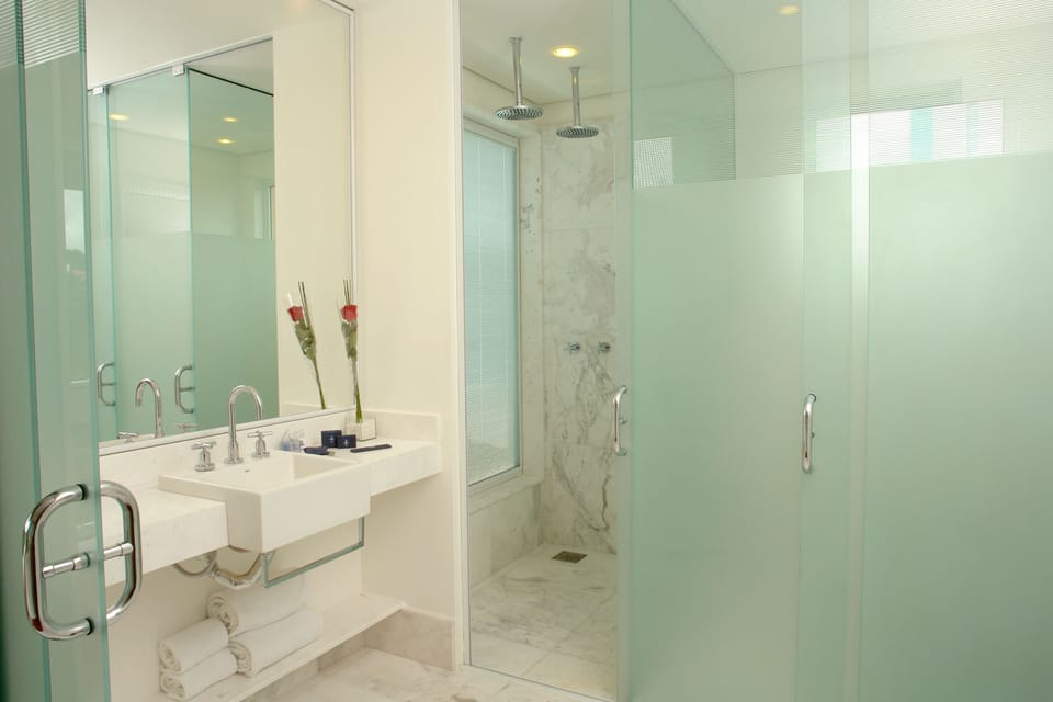 Free toiletries, hair dryer, towels