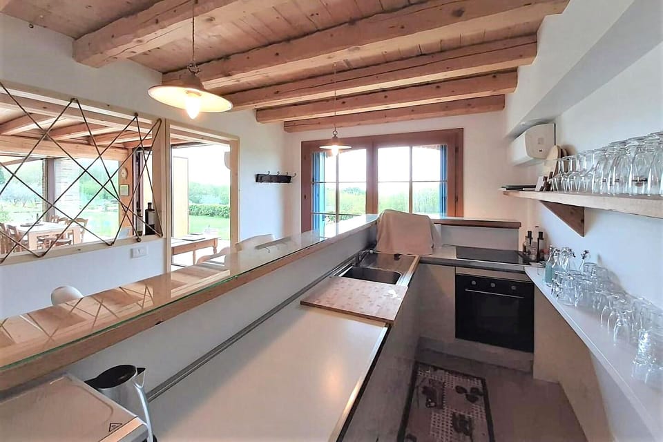 Villa, Garden View | Private kitchen | Fridge, microwave, oven, stovetop