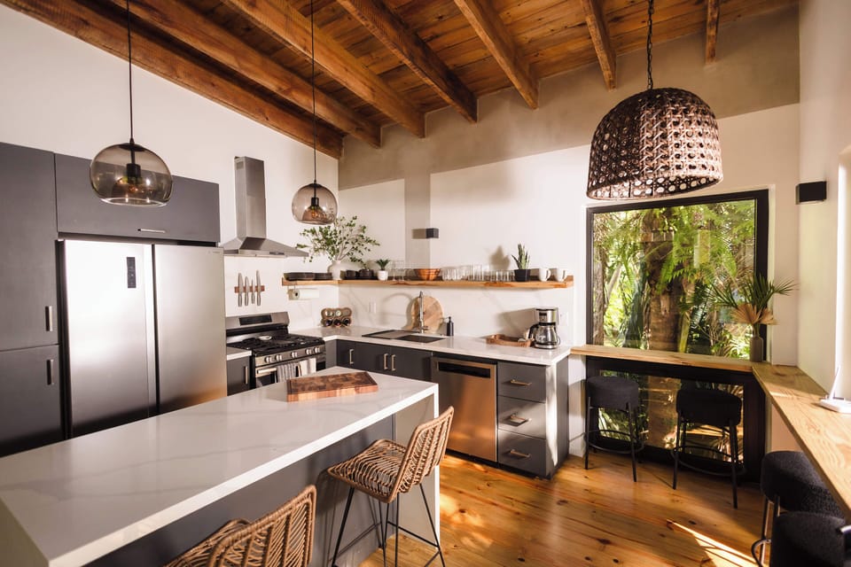 Luxury Villa, 2 Bedrooms, Balcony, Garden View | Private kitchen | Full-size fridge, microwave, oven, stovetop