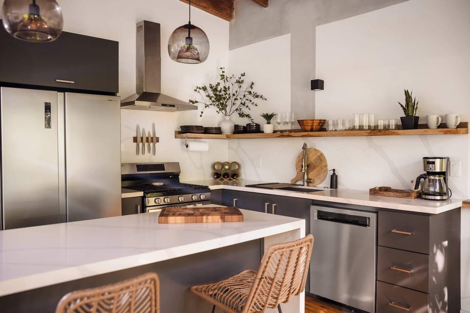 Luxury Villa, 2 Bedrooms, Balcony, Garden View | Private kitchen | Full-size fridge, microwave, oven, stovetop