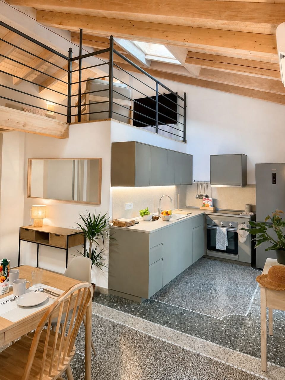 Deluxe Apartment, 2 Bedrooms, Air conditioning, City View | Private kitchen | Coffee/tea maker, full-size fridge, microwave, stovetop