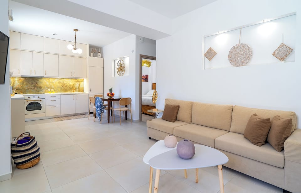 Apartment, 2 Bedrooms, Patio | Living area | Smart TV
