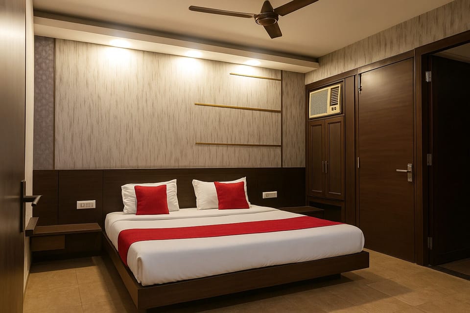 In-room safe, desk, laptop workspace, blackout drapes