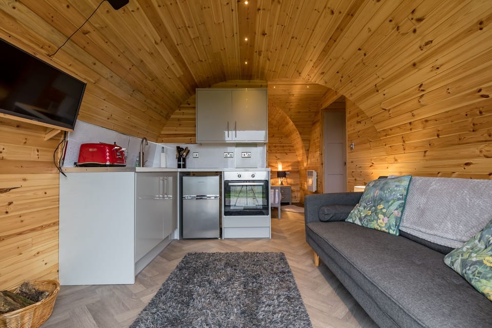 Cabin | Living area | Fireplace