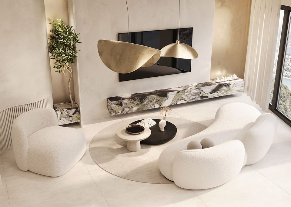 Deluxe Villa, Sea View | Living area | Flat-screen TV