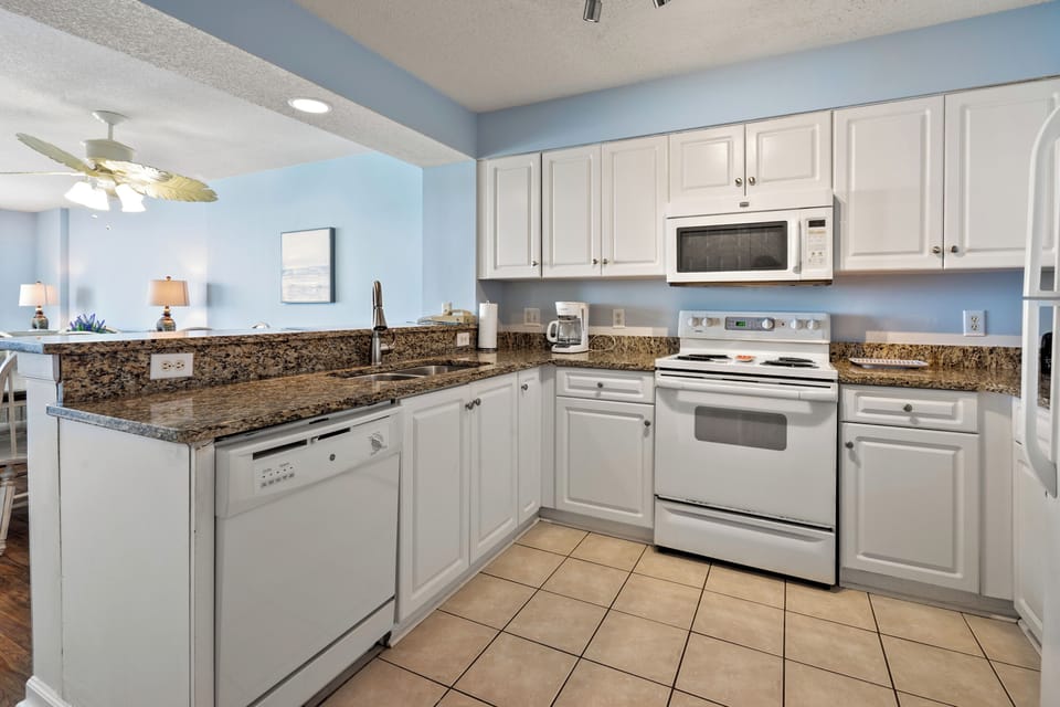 Condo, Multiple Beds, Pool Access, Ocean View (Ashworth 1308) | Private kitchen | Full-size fridge, microwave, stovetop, dishwasher