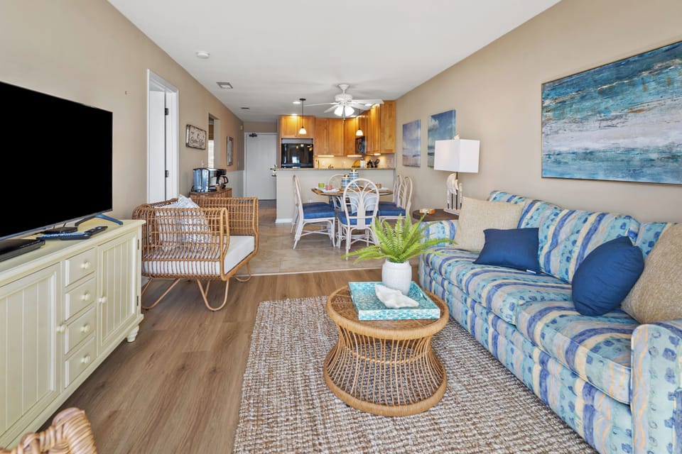 Condo, Multiple Beds, Pool Access, Ocean View (Sea Cloisters 304F) | Living area