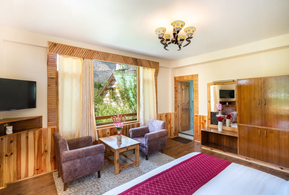 Superior Room, Mountain View | Desk, laptop workspace, WiFi (free), bed sheets