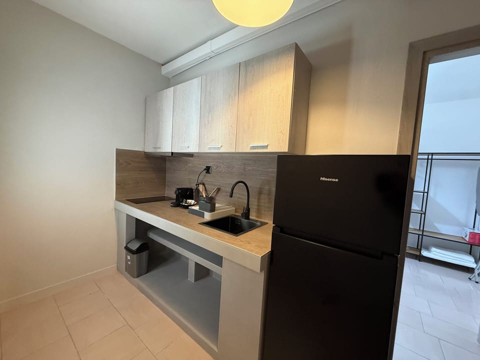 Classic Apartment, Courtyard View | Private kitchen | Fridge, stovetop, cookware/dishes/utensils
