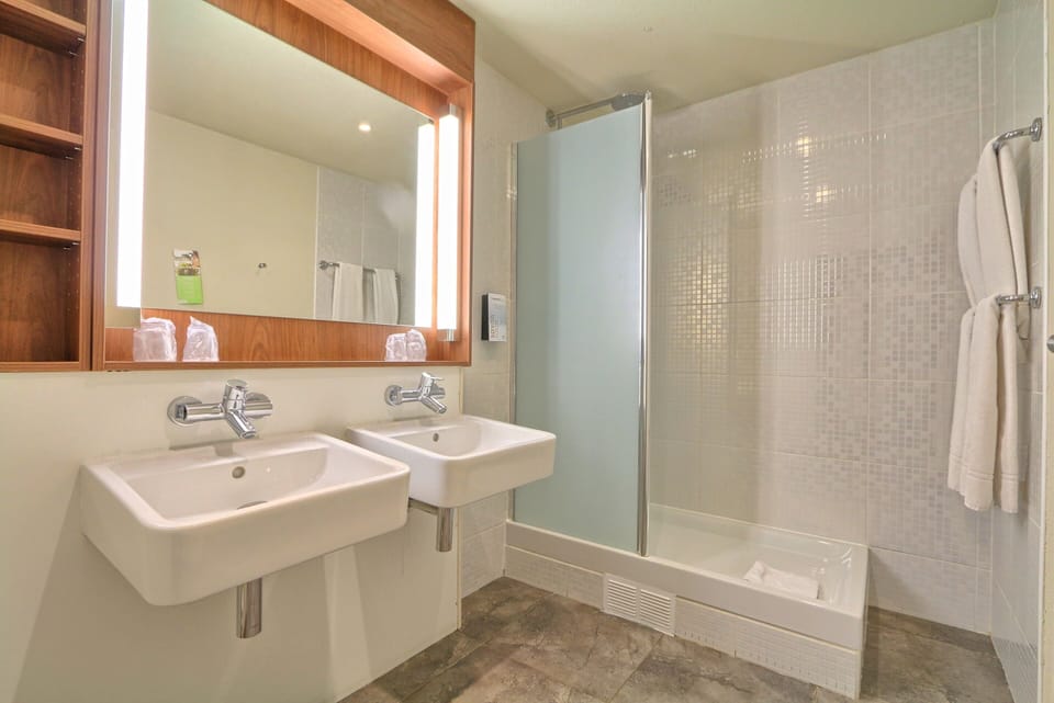 Room, Multiple Beds | Bathroom | Deep soaking tub, eco-friendly toiletries, hair dryer, towels