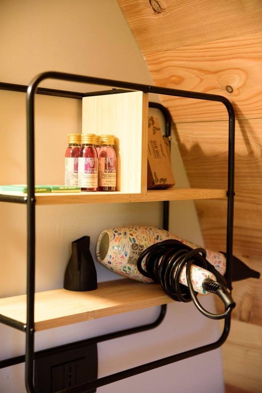 Shower, free toiletries, hair dryer, bathrobes