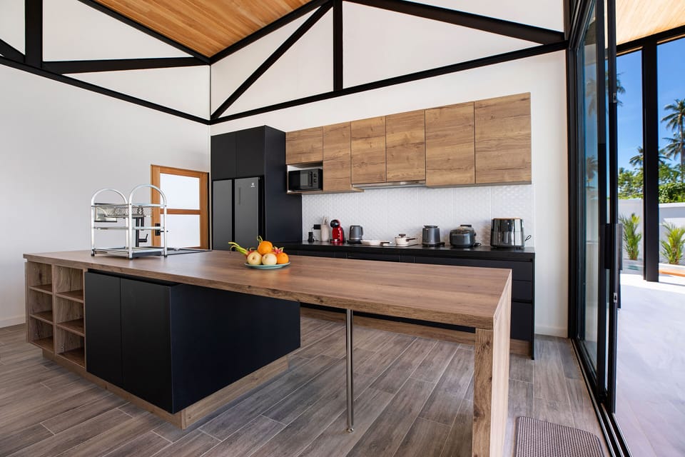 Design Villa, 3 Bedrooms, Private Pool, Pool View | Private kitchen | Espresso maker, electric kettle