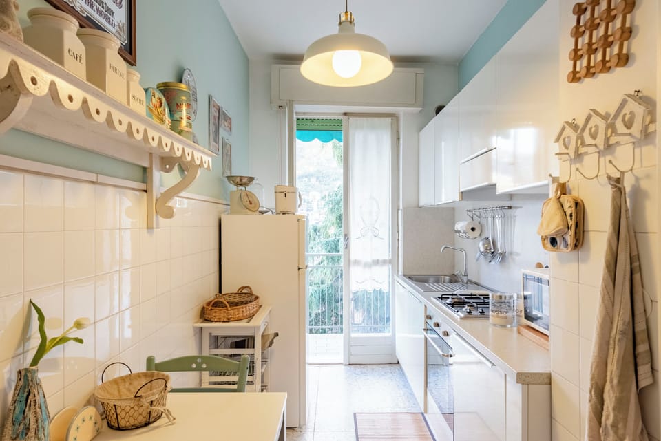 Apartment, 1 Double Bed with Sofa bed, Balcony, City View | Private kitchen | Oven, stovetop, dining tables