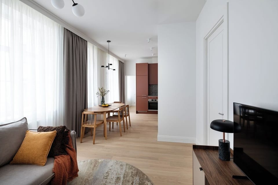 Luxury Apartment, 1 Queen Bed with Sofa bed, Kitchen | Living area