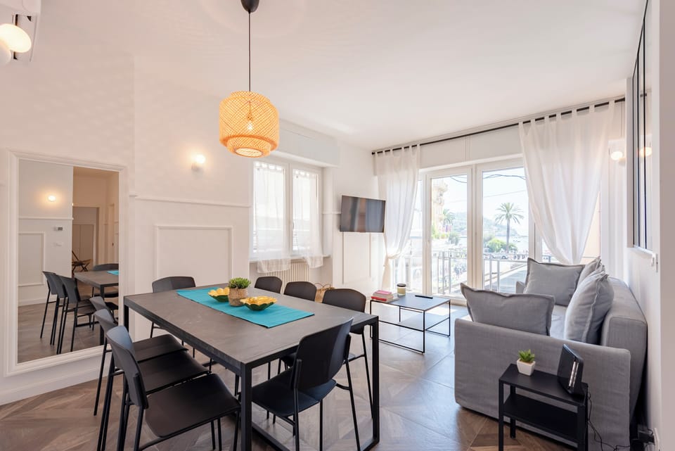 Apartment, 3 Bedrooms, Balcony, Partial Sea View | Living area | 43-inch TV with digital channels