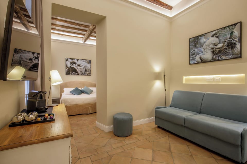 Junior Suite, 1 Queen Bed with Sofa bed | Living area | 50-inch Smart TV with digital channels, Netflix, Hulu