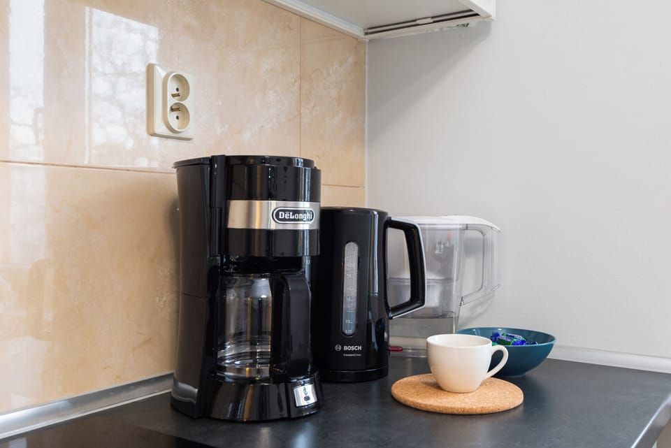 Family Apartment, City View | Private kitchen | Full-size fridge, microwave, stovetop, dishwasher