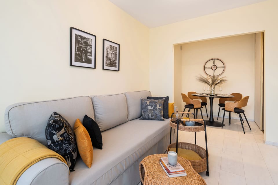 Comfort Apartment, City View | Living area | 50-inch Smart TV with cable channels, Netflix, streaming services